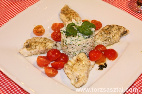 Ördöghal mascarpone-s, tejszínes rizs körettel