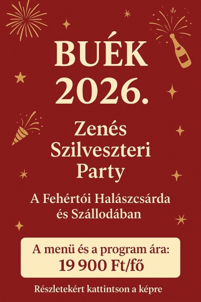 Szilveszter 2025 Fehertói Halászcsárda